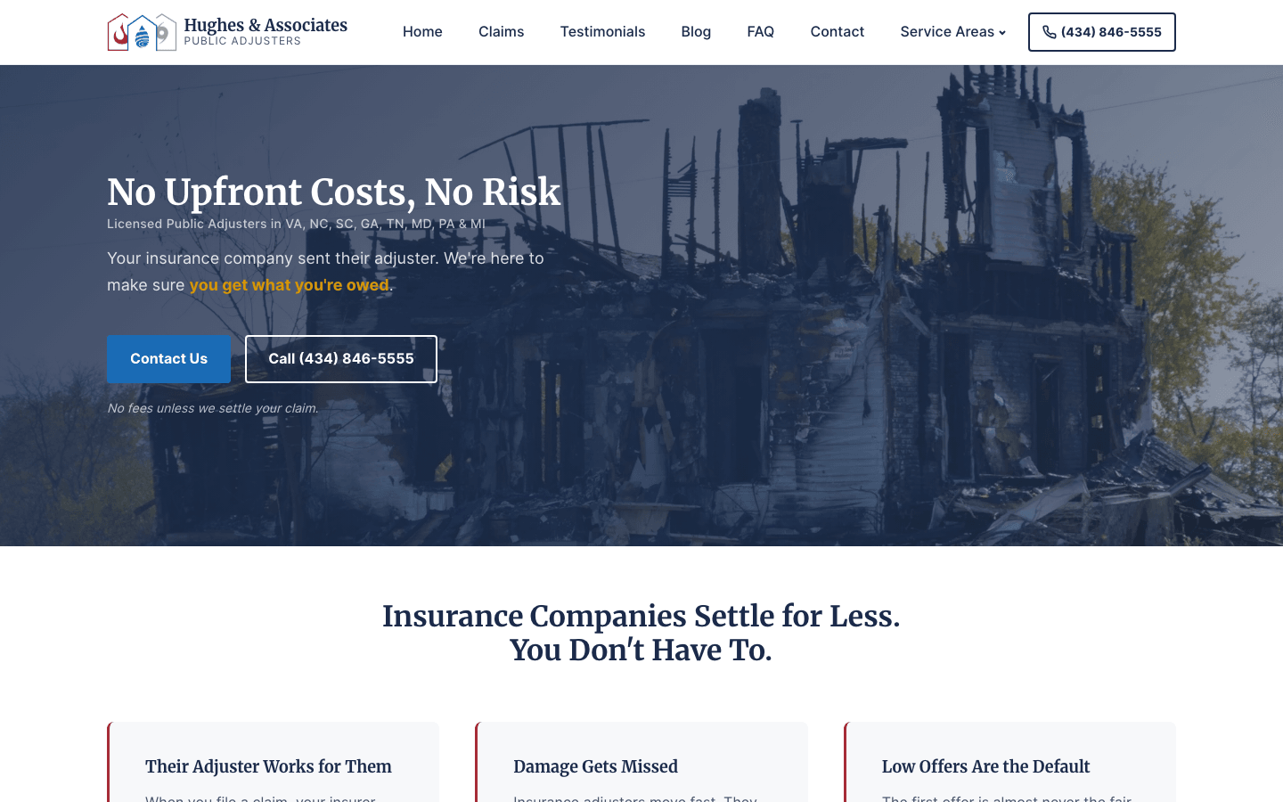 Hughes & Associates website screenshot